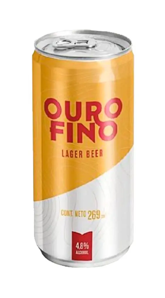 cerveza lata ouro fino